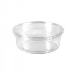 Pot Deli rond PLA transparent 350 ml Diam: 12,1 cm 12,1 x 5,1 cm x 50 unités