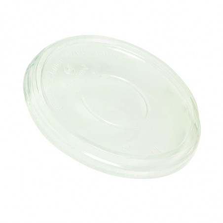 Couvercle rentrant PLA transparent pour pot Deli Diam: 14,3 cm 14,3 x 14,3 x 1,8 cm x 50 unités