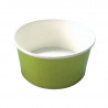 Saladier rond en carton vert "Buckaty" 900 ml Diam: 15 cm 15 x 12,8 x 7,5 cm x 45 unités