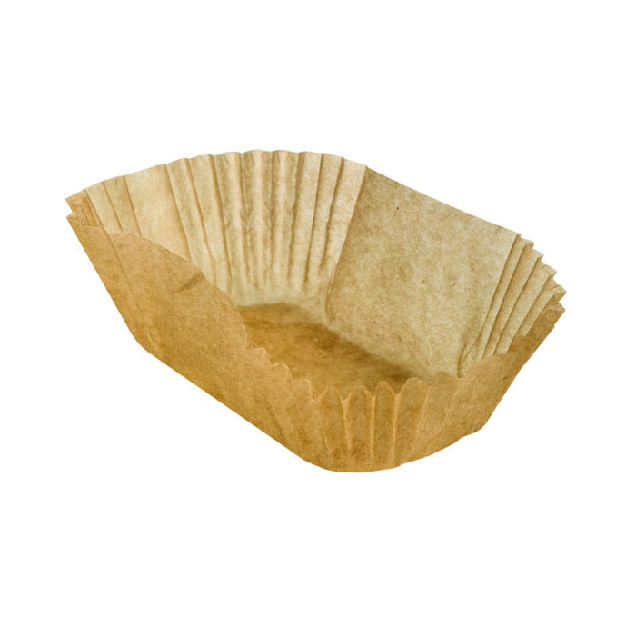 100pcs - Caissette de cuisson ovale brune en papier siliconé - 14,5 cm x 11,5 cm x 3,5 cm