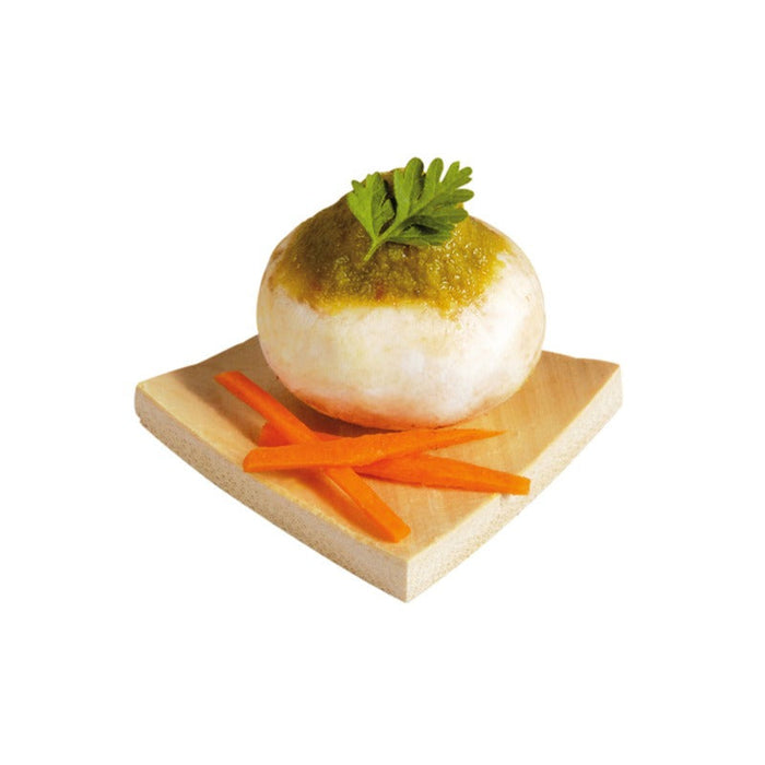 100pcs - Mini assiette carrée lisse en bambou "Iki" - 5 cm x 5 cm
