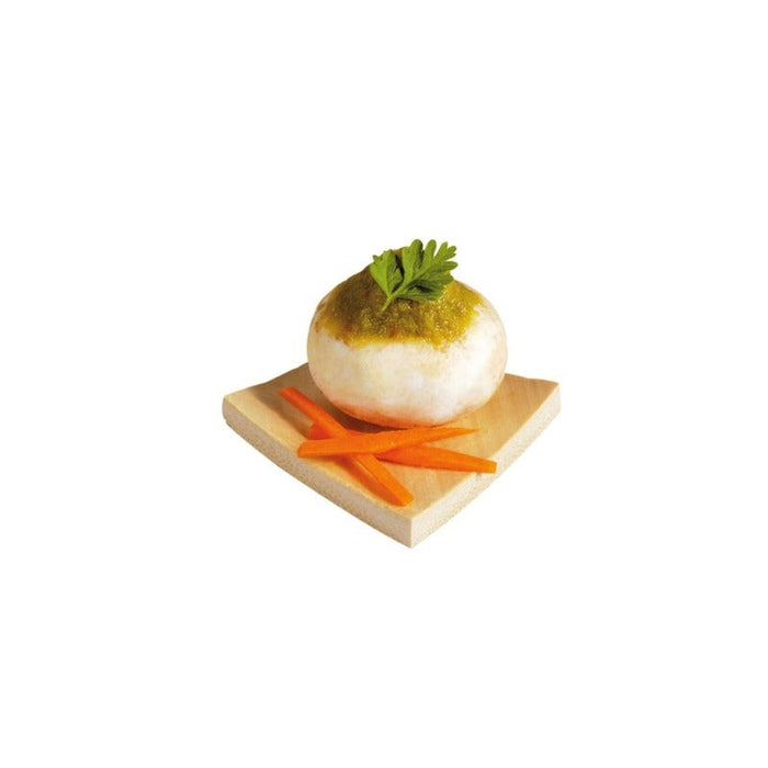 100pcs - Mini assiette carrée lisse en bambou "Iki" - 5 cm x 5 cm