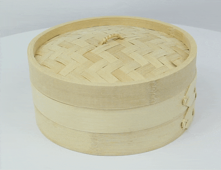2pcs - Couvercle bambou naturel pour cuiseur vapeur - Ø 20 cm - Compatible avec 209BBDIM20