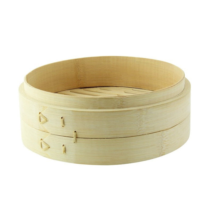 2pcs - Cuiseur vapeur bambou "Dimys" - Ø 20 cm - H 7,4 cm