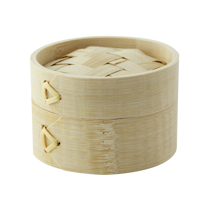 10pcs - Mini cuiseur vapeur bambou avec couvercle "Dimys" - Ø 7 cm - H 5 cm