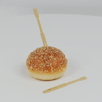 100pcs - 9cm - Pique bambou fourchette