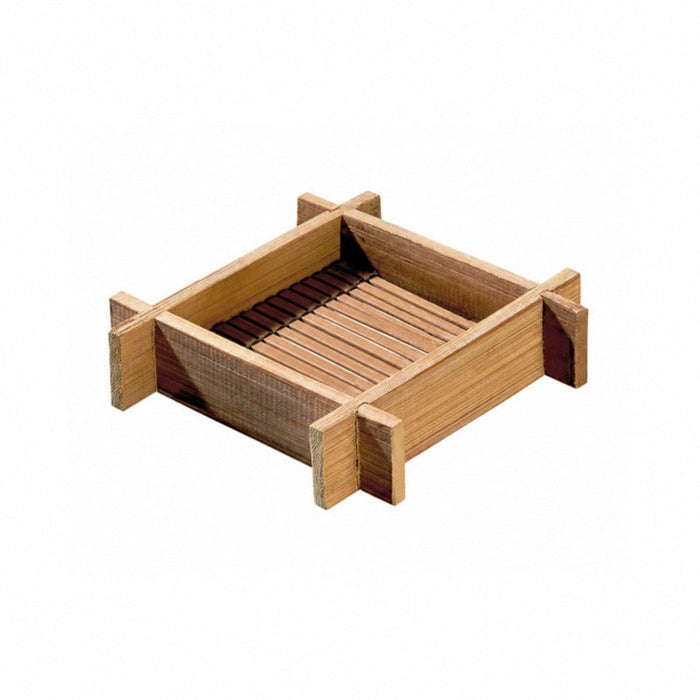 20pcs - Mini plateau bambou carré "Hanako" - 12 cm x 12 cm x 2,4 cm