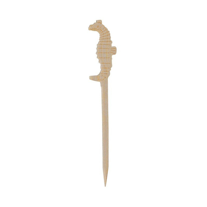 100pcs - Pique bambou hippocampe "Tokai" - 9 cm