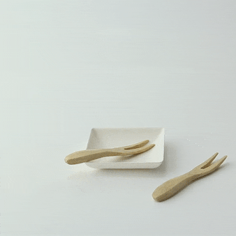 50pcs - 9cm - Mini fourchette bambou "Kamala"