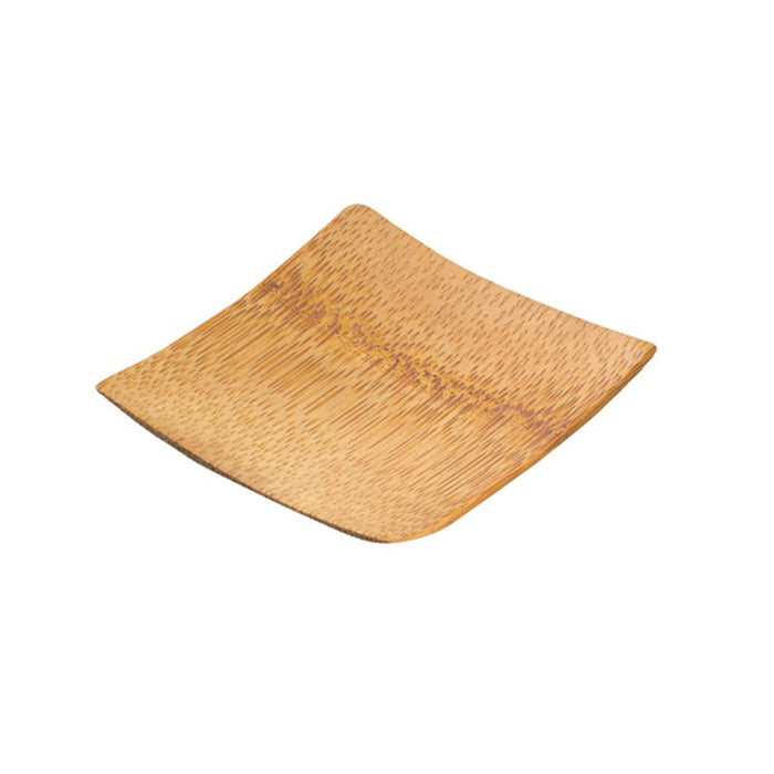 24pcs - Mini assiette carrée lisse en bambou "Krabi" - 6 cm x 6 cm