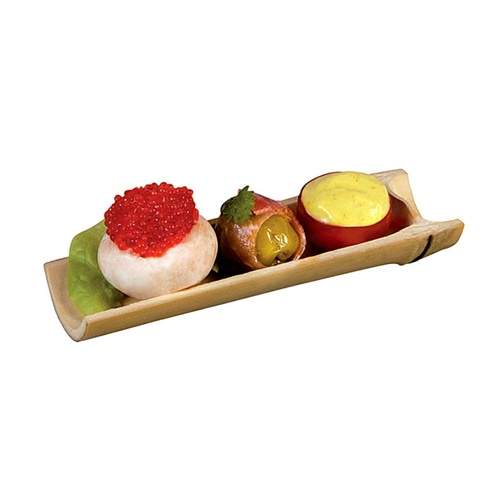 20pcs - 15x3,5cm - Plat demi-cercle bambou "Osaka"