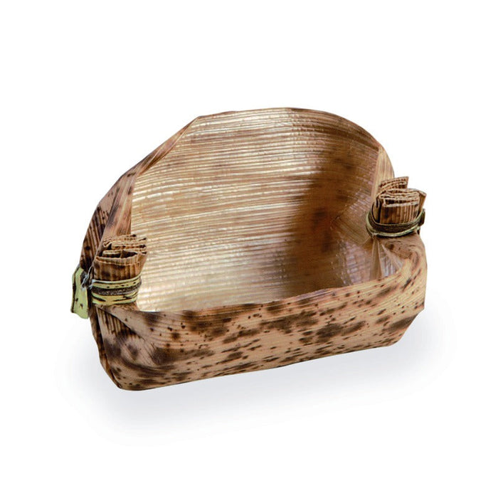 25pcs - Panier ovale en feuille de bambou "Mito" - 44 ml - 7 cm x 2 cm x 2 cm