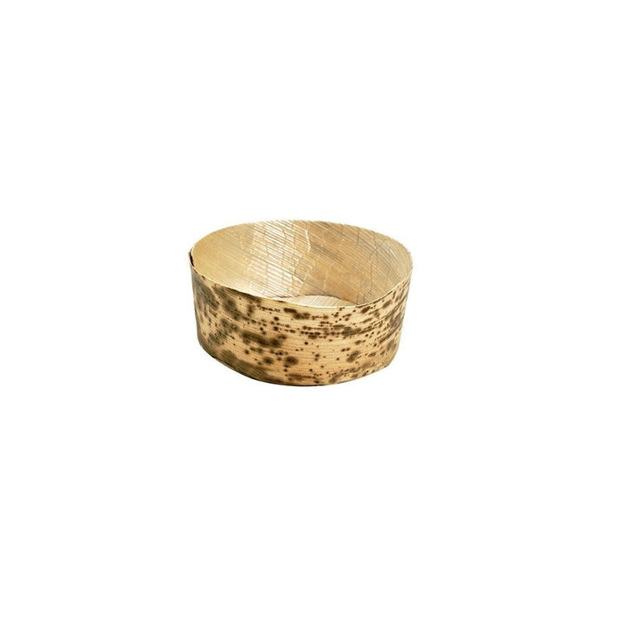 50pcs - Panier rond en feuille de bambou "Anno" - 80 ml - Ø 7 cm - H 2,8 cm