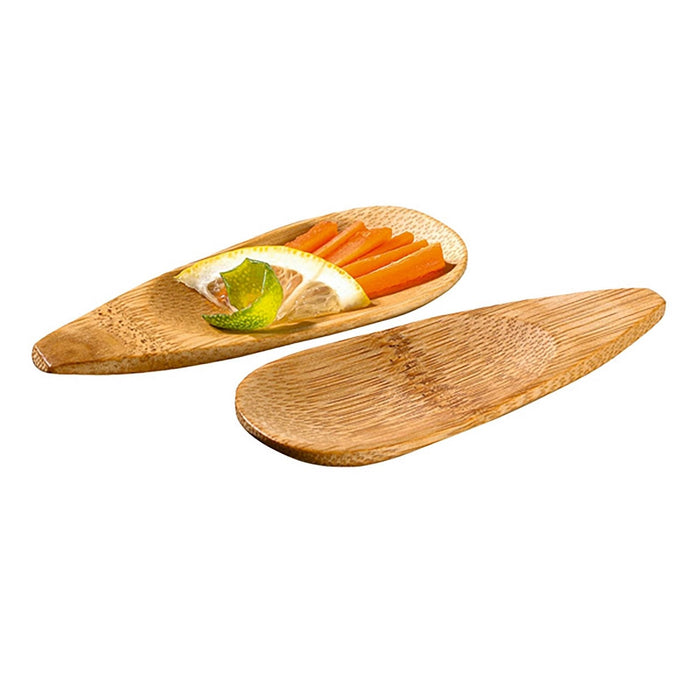 24pcs - Cuillère goutte bambou "Pattaya" - 10 cm