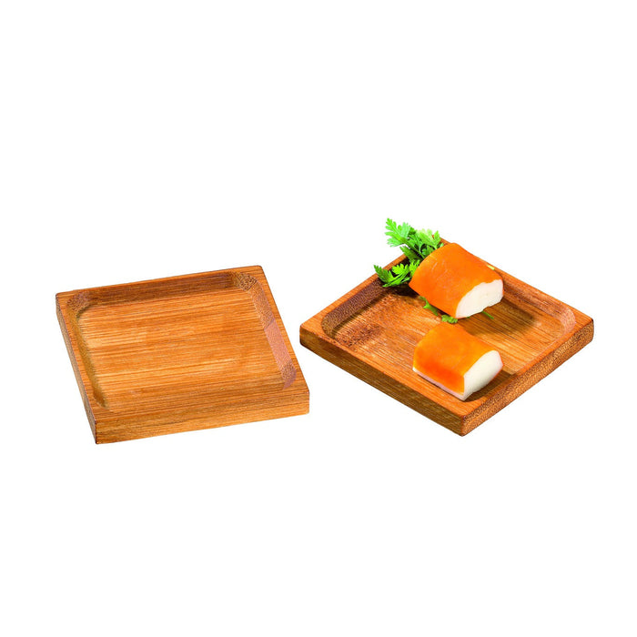 24pcs - Assiette carrée rebords "Poda" - 6 cm x 6 cm