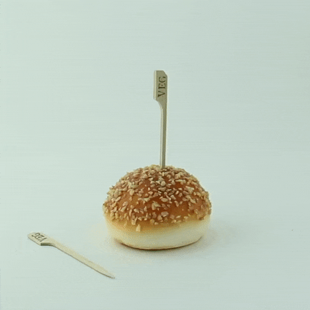 100pcs - Pique bambou "Teppo Gushi" végétarien "Veg" - 9 cm