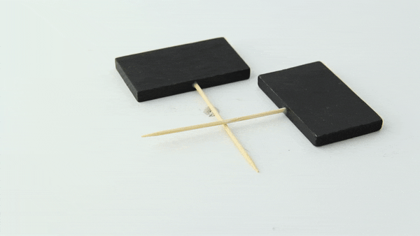 20pcs - 9cm - Pique bambou panneau noir "Tikon"
