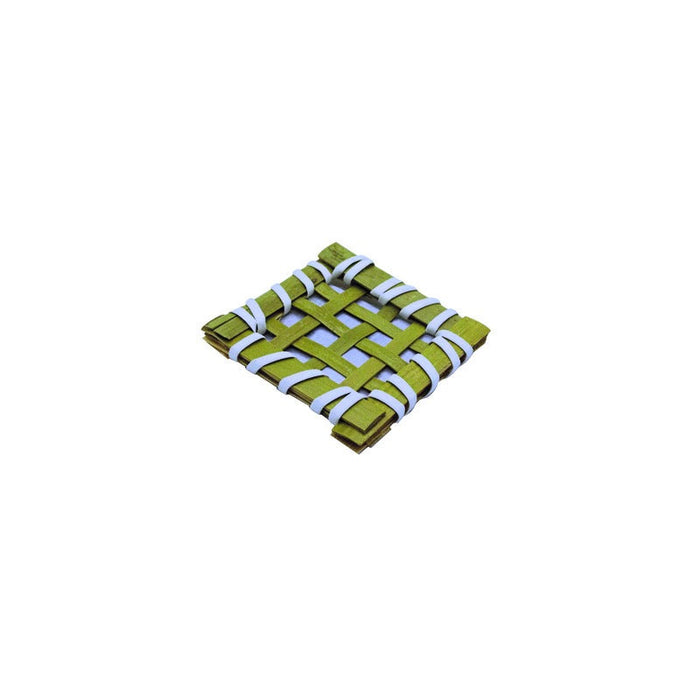 100pcs - Mini assiette carrée tressée en bambou - 5 cm x 5 cm