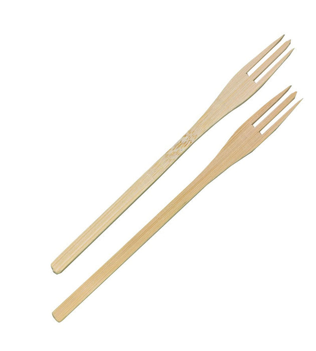 50pcs - Fourchette bambou "Trident" - 14 cm