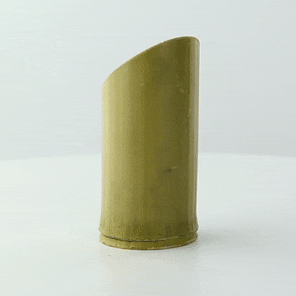 10pcs - Tube bambou coupe oblique "Asahi" - 60 ml - Ø 4,3 cm - H 9 cm