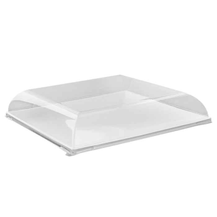 100pcs - Couvercle PET transparent "BioNChic" - 18,1 cm x 18,1 cm x 3 cm - Compatible avec 210BCHIC180F