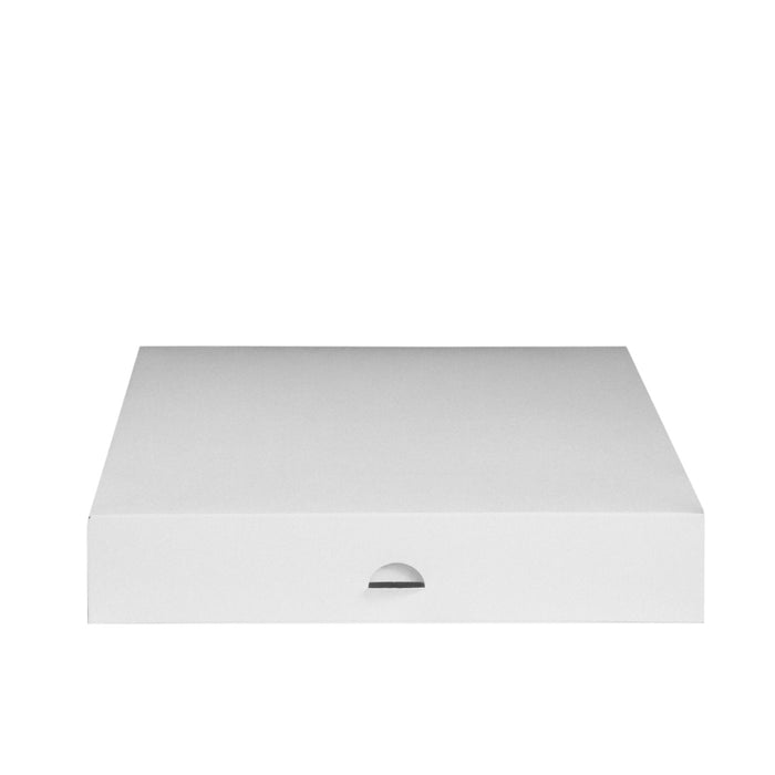 25pcs - Boîte plateau lunch carton blanc - 28 cm x 20 cm x 6 cm