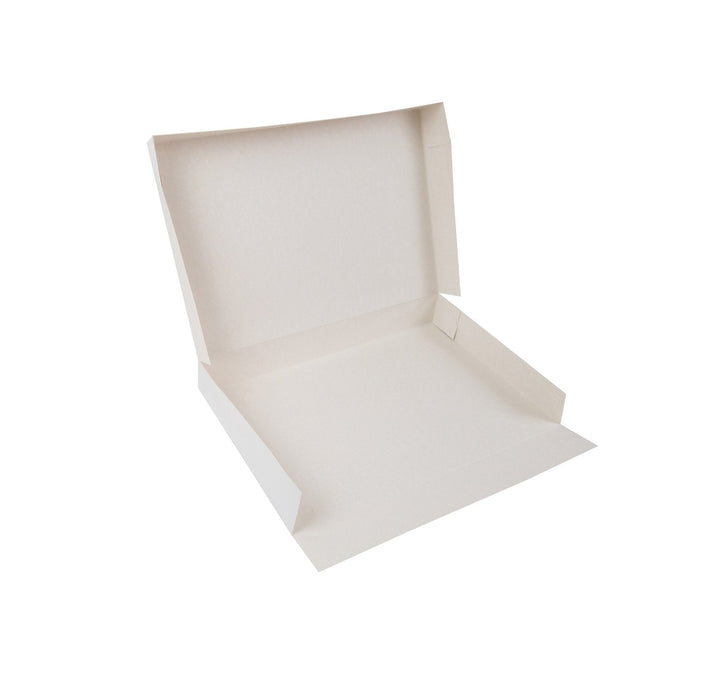 25pcs - Boîte plateau lunch carton blanc - 42 cm x 29 cm x 6 cm