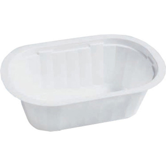 100pcs - 430ml 15,9x10,2x5,5cm - Barquette oblongue blanche en PP micro-ondable et scellable