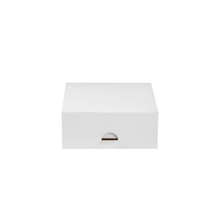 50pcs - Boîte pâtissière carton blanc - 14,3 cm x 14,3 cm x 6 cm