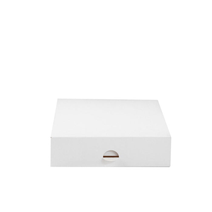 50pcs - Boîte pâtissière carton blanc - 18 cm x 18 cm x 5 cm
