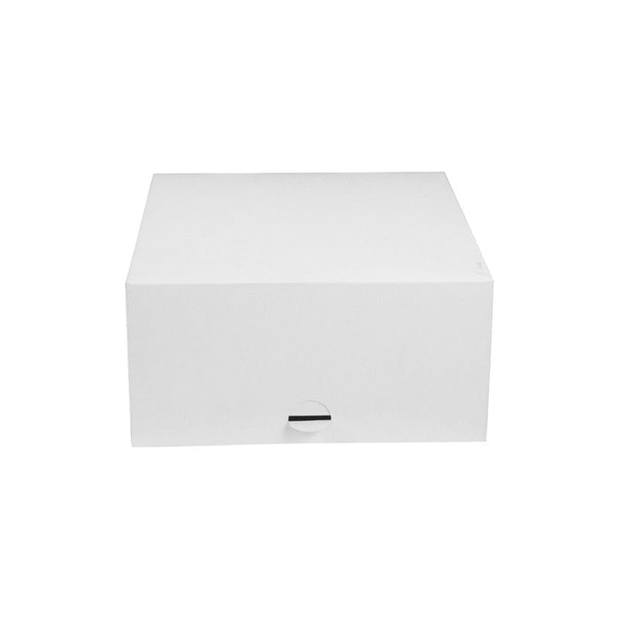 50pcs - Boîte pâtissière carton blanc - 20 cm x 20 cm x 10 cm