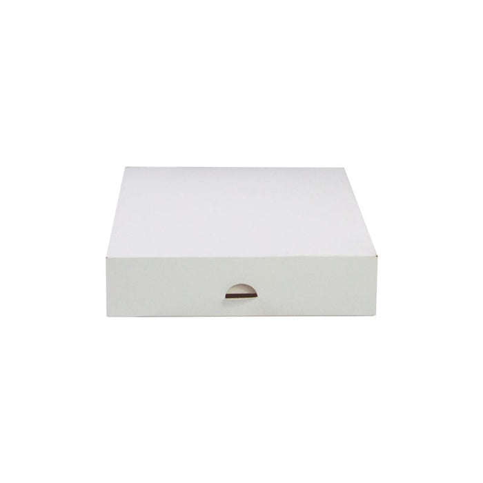 50pcs - Boîte pâtissière carton blanc - 20 cm x 20 cm x 5 cm