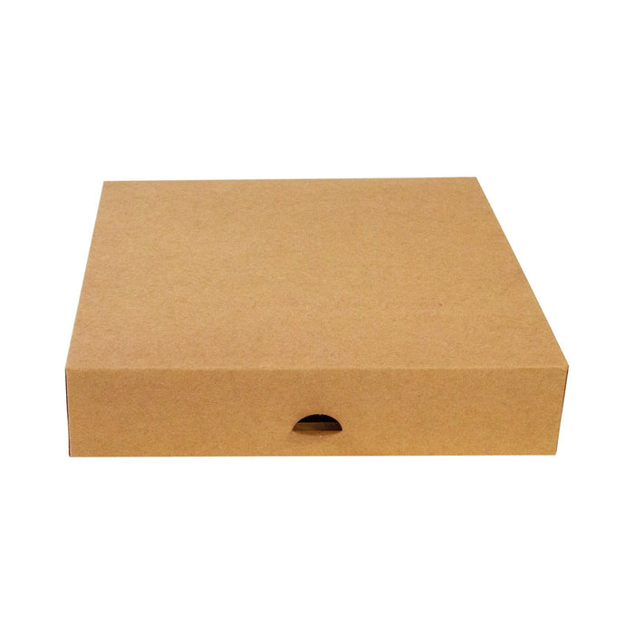 50pcs - Boîte pâtissière carton kraft brun - 23 cm x 23 cm x 5 cm