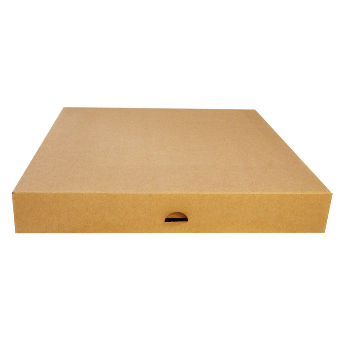 50pcs - Boîte pâtissière carton kraft brun - 32 cm x 32 cm x 5 cm