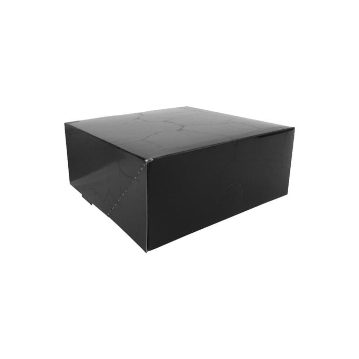 50pcs - Boîte pâtissière carton noir - 14 cm x 14 cm x 6 cm