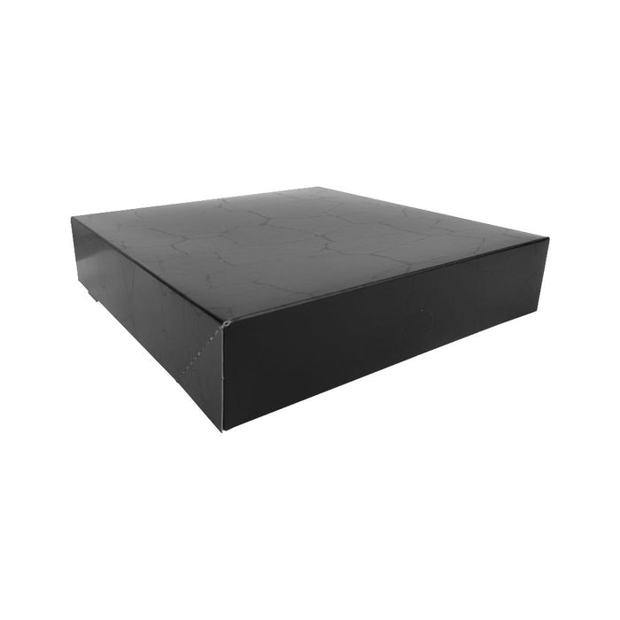 50pcs - Boîte pâtissière carton noir - 23 cm x 23 cm x 5 cm