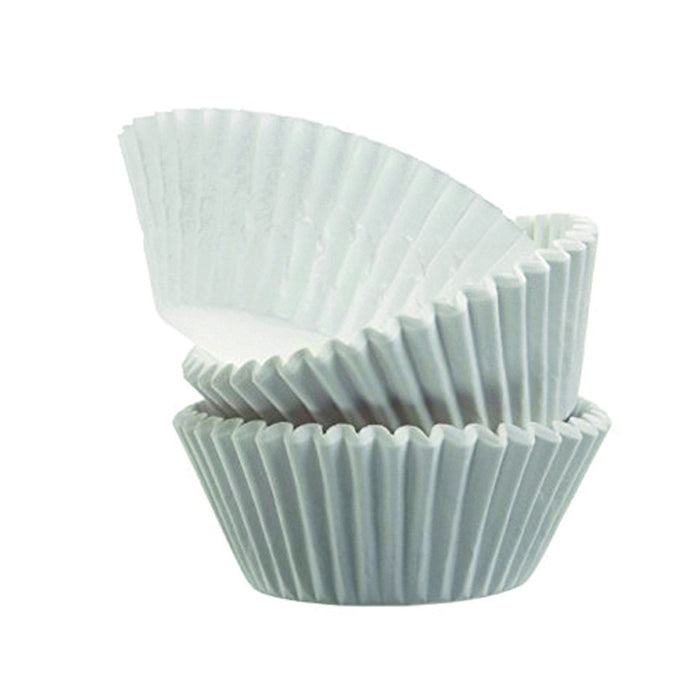 1000pcs - Caissette de cuisson ronde blanche en papier ingraissable - Ø 3,9 cm - H 2,5 cm
