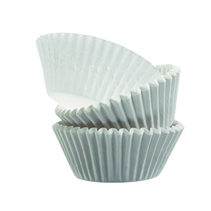 1000pcs - Caissette de cuisson ronde blanche en papier ingraissable - Ø 7 cm - H 3 cm