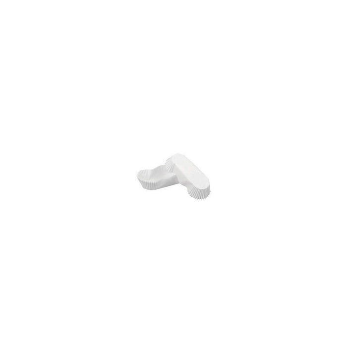 1000pcs - 10x5x2cm - Caissette de cuisson ovale blanche en papier ingraissable