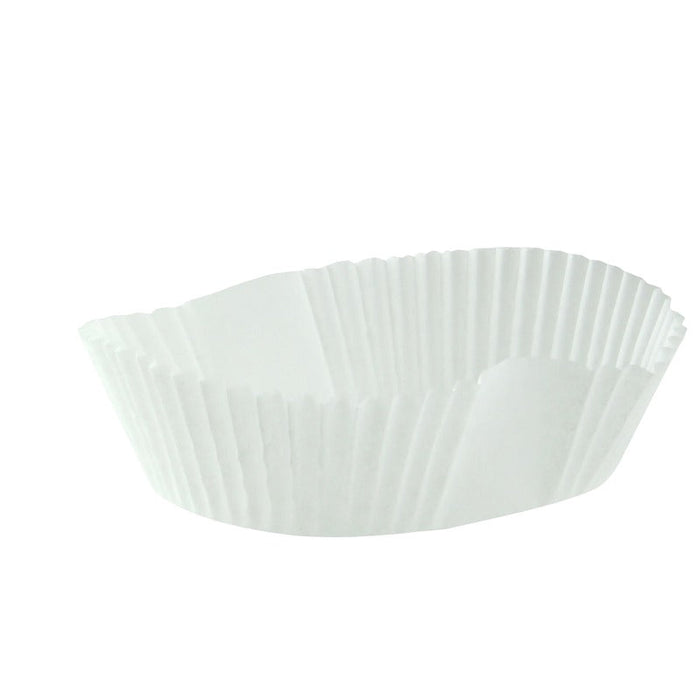 100pcs - Caissette de cuisson ovale blanche en papier siliconé - 14,5 cm x 11,5 cm x 3,5 cm