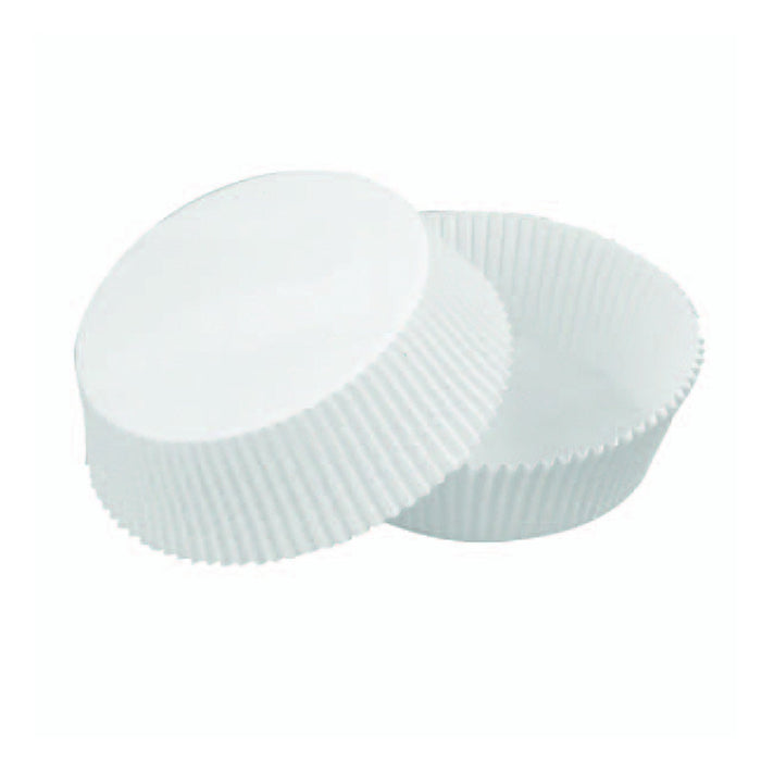 100pcs - Caissette de cuisson ronde blanche en papier siliconé - Ø 3,8 cm - H 2,1 cm