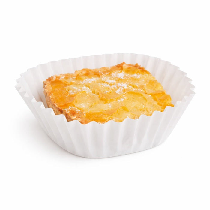 100pcs - Caissette de cuisson ovale blanche en papier siliconé - 6,5 cm x 5 cm x 4 cm