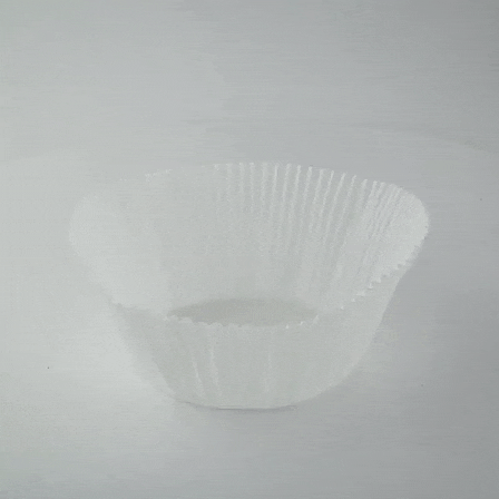 100pcs - Caissette de cuisson ronde blanche en papier siliconé - Ø 8,8 cm - H 6 cm