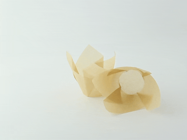 100pcs - Caissette de cuisson tulipe en papier brun siliconé - Ø base 4,5 cm - H 8 cm