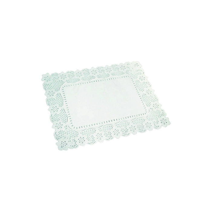 250pcs - Dentelle papier blanc rectangulaire - 40 cm x 30 cm