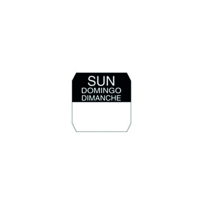 1000pcs - 2,5x2,5cm - Rouleau étiquette noir dimanche