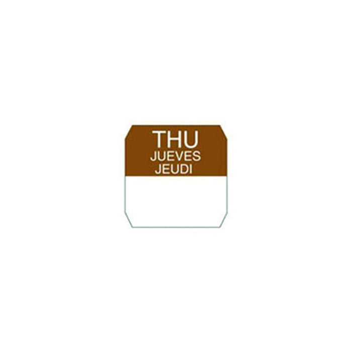 1000pcs - Rouleau étiquette soluble marron jeudi - 2,5 cm x 2,5 cm