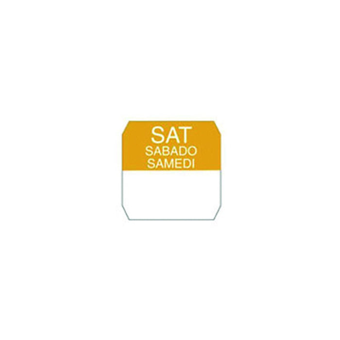 1000pcs - 2,5x2,5cm - Rouleau étiquette soluble orange samedi