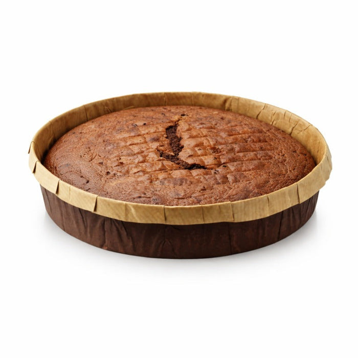 80pcs - Moule de cuisson rond en papier kraft brun - Ø 18 cm - H 3,5 cm