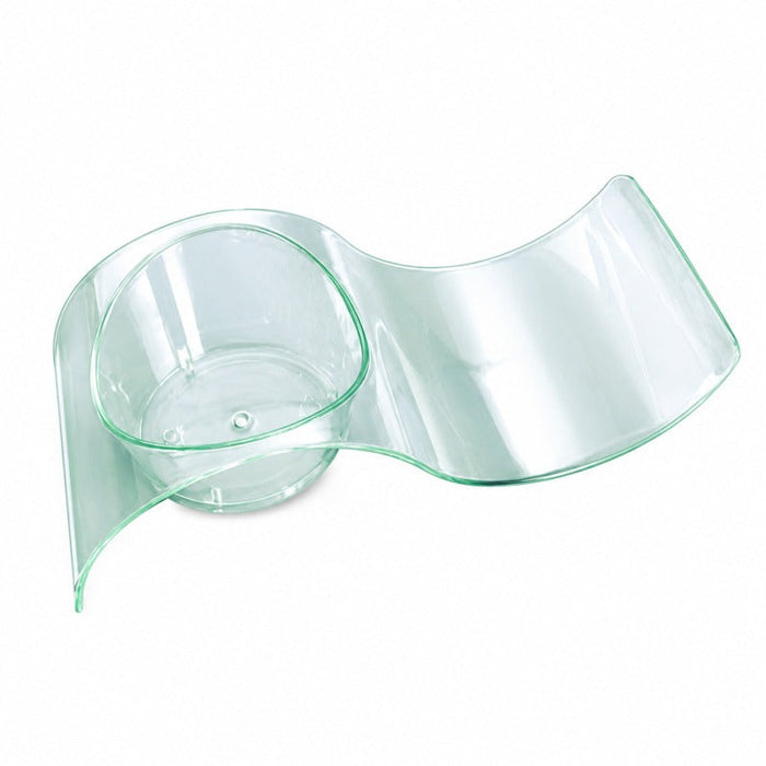 50pcs - Mise en bouche plastique PS vert transparente « Gizmo » - 10 cm x 4 cm x 2,4 cm